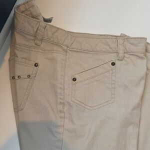 Cache Tan Women's Boot Cut Stretch Jeans With Stud Pockets